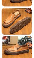 Zapatos de cuero de vaca puro de alta gama, cuero genuino, suela suave y transpirable de piel de vaca de primera capa. - details 3