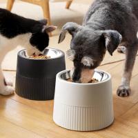 Cuenco elevado para perro, comedero extraíble de acero inoxidable para comida y agua, plato antideslizante para perro - details 3