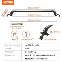 Portaequipajes de Aluminio con Cerradura para Coche Carga de 70.3kg Compatible con Vehículos con Techo Descubierto - details 6