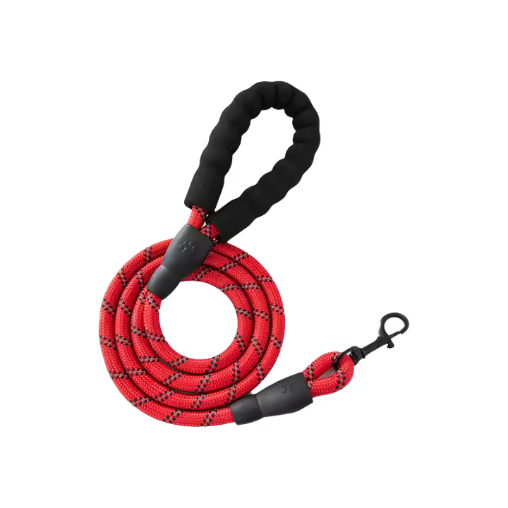 Correa roja para mascotas, 1,2 m x 1,2 cm - 1