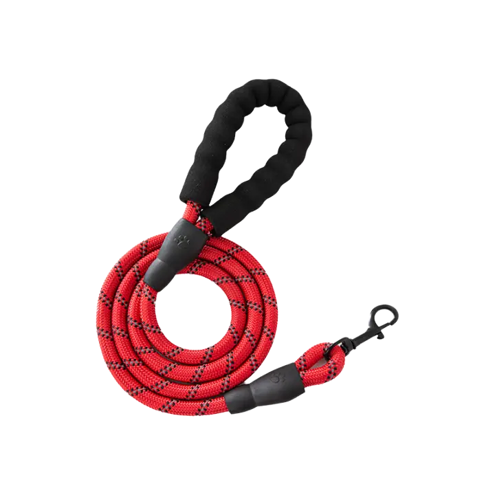 Correa roja para mascotas, 1,2 m x 1,2 cm - 1