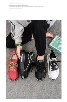Papá zapatos versátiles casual zapatos deportivos Guochao hombres 2025 nuevos hombres de suela gruesa superficie de cuero aumentando zapatos blancos. - details 0