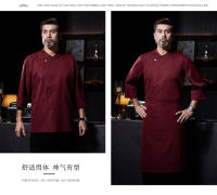 Uniforme de Chef de comida occidental para hombres y mujeres, conjunto de manga larga, pastelería, hornear, cocina, ropa de trabajo, logotipo de moda, Otoño e Invierno - details 22