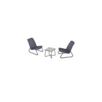 Conjunto de mesa y 2 sillas, muebles para jardín exterior, patio, terraza, silla plegable, respaldo reclinable a 4 niveles, textileno, marco de acero marrón - details 14