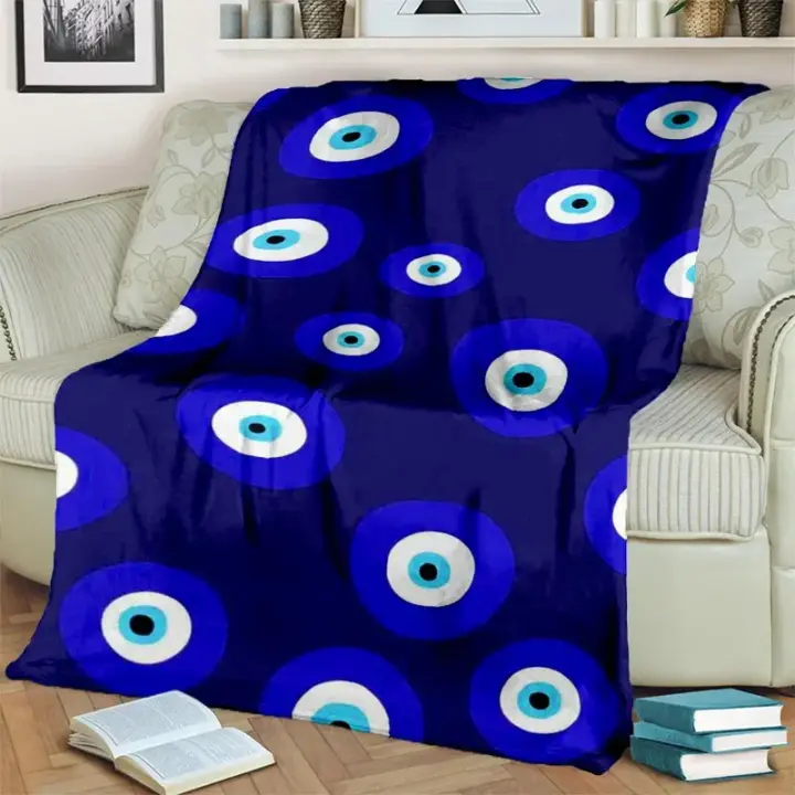 Manta Suave HD de 3D Ojo Malévolo Ideal para Hogar, Oficina, Picnic Abrigo de Dormitorio para Niños - 1