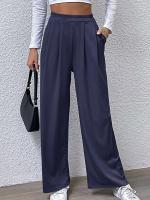 Pantalones de pierna ancha de cintura alta para mujer Ropa casual de primavera otoño - details 6