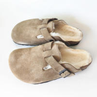 Zapatos de cuero para hombre y mujer, antideslizantes, con bolsa, estilo fresco, zapatillas de playa, lana caliente. - details 6