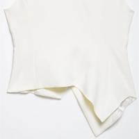 PB&ZA2025 Chaleco sin mangas con cuello en V asimétrico, holgado, informal, corto, top de verano, ropa nueva para mujer - details 6