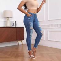Vaqueros acampanados para mujer, cintura media, pantalones vaqueros tipo lápiz, moda Retro, pantalones rasgados informales para verano 2025 - details 6