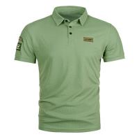 Polo de manga corta para hombre, camiseta de manga corta con símbolo de empalme, solapa informal, novedad de verano - details 11