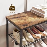 10 Niveles Recibidores Entrada, para 40 Pares con Estantes Metálicos, Duradero y Estable, para Entradas, Pasillo, Dormitorios, Marrón Vintage XSS10BR - details 12