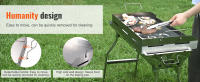 SucceBuy Plancha superior para estufa de 23,5 x 16, acero inoxidable pretemporizado, sartén de doble quemador con asas y ranura para aceite para barbacoa y parrillas de gas, plateado - details 5