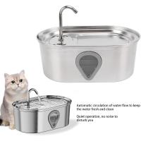 Grifo de Agua para Mascotas de Acero Inoxidable Dispensador de Bebida Automático para Perros Grandes Filtrado y Circulación Suministros para Mascotas - details 2
