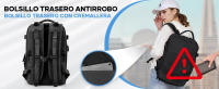 Mochila de Viaje Avión Impermeable 40x20x25 Para Hombres y Mujeres Ideal para Deportes al Aire Libre Bolsa Informal para Escuela y Computadora Portátil - details 1