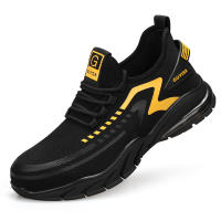Zapatos de Trabajo Seguros Transpirables con Punta de Acero Zapatillas de Trabajo Antideslizantes para Hombres en Negro - details 13