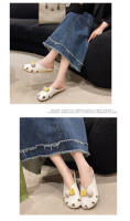 Baotou zapatillas mujer, verano nuevo desgaste temperamento fondo plano casual perla zapatos individuales zapatos perezosos cómodos - details 1