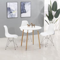 Juego de sillas medievales de plástico con patas de Metal para cocina, comedor, sala de estar, restaurante, 4 unidades - details 1