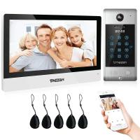 TMEZON-Wi-Fi Video Doorphone, 10 "Touch Screen, 1080p campainha com fio, 4in 1 App, senha, cartão Swipe, Monitor Tuya - details 0