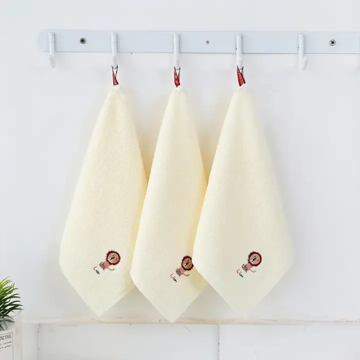 Toallas de algodón con bordado de dibujos animados para niños, suaves, todas las estaciones, adecuadas para hombres y mujeres, 1 unidad - 1