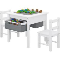 Extraíbles, Mesa de Juego con Base de Construcción, Blanco+Gris - details 0