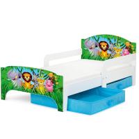 Animales cama infantil bebé azul niño