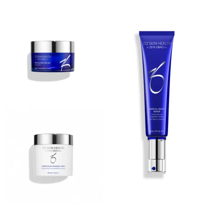 Fashion ZO SKIN Exfoliante Pulido Conjunto de Tres Piezas de 65g + Almohadillas Renovadoras de la Piel - 1