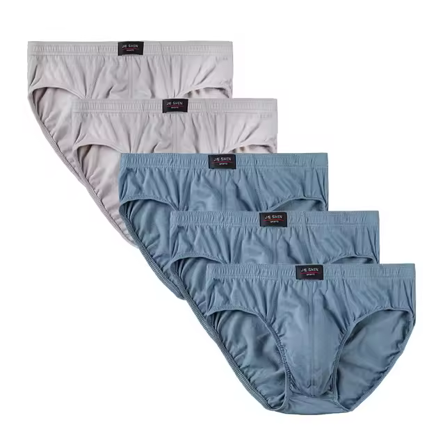 5 unids/lote nueva venta directa de fábrica sólida 100% algodón ropa interior para hombres pantalón para hombres ropa interior Sexy - 1