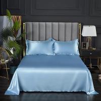 1 pc Bed Sheet for Summer Ice Cool Fabric Top Sheets Satin Smooth Flat Bed Sheet for Double Bedding (no pillowcase) - details 18