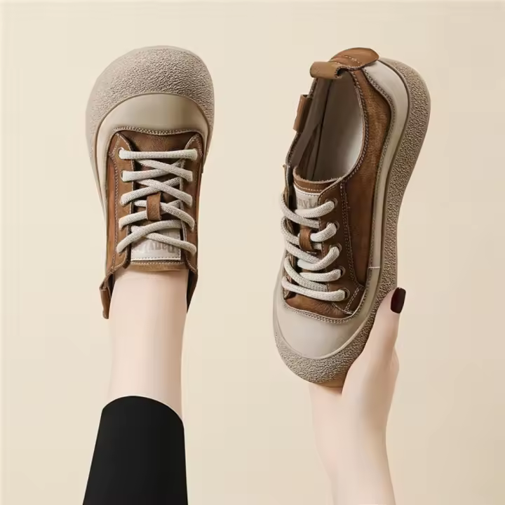 Zapatos deportivos multifuncionales de piel de vaca para mujer, diseño informal, primavera y verano - 1