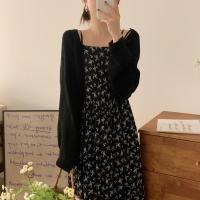 Vestido Halter con estampado Floral de verano para mujer, ropa interior elegante adelgazante, falda larga coreana, Material de gasa de cintura alta sin manga - details 15