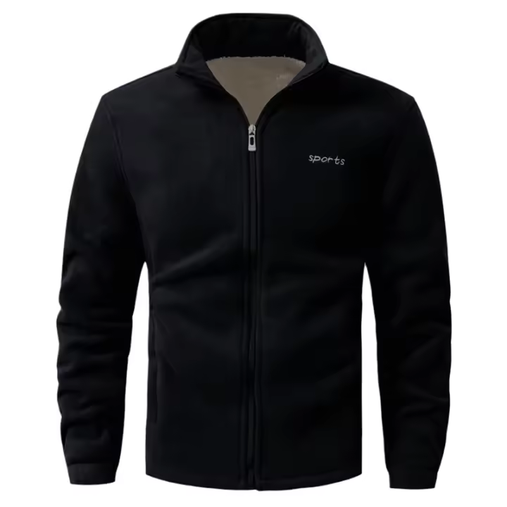 Chaquetas cálidas de forro polar para hombre, abrigos cortavientos forrados de felpa deportiva, ropa de moda, Otoño e Invierno - 1