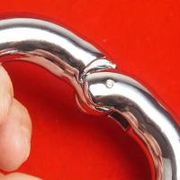 Embalaje privado Anillo de metal sexy, anillo para hombres, juguetes sexuales, anillo para retrasar la eyaculación, camilla ajustable para bolas de escroto, peso estirado, - details 4