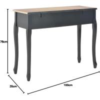 Mesa de entrada recibidor consola 3 cajones madera MDF mesa auxiliar pasillo vestíbulo comedor teléfono llaves mueble aparador tocador - details 9