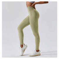 FREES COPES Pantalones deportivos de cintura alta sin costuras para correr y hacer ejercicio, leggings de yoga sin costuras - details 6