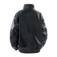 Chaquetas de cuero versátiles y holgadas para hombre, estilo casual, sencillo, sólido, para primavera y otoño, con solapa, cómodas, cortavientos, nueva moda. - details 4