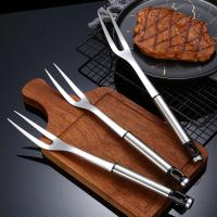 Tenedor para tallar carne, acero inoxidable, Fondue, Granny, 2 puntas, barbacoa, cocina, asar a la parrilla - details 4