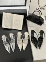 Bolsa de tacón fino de charol puntiagudo cabeza media zapatillas mujer desgaste nueva plata tacón alto medio Toller zapatos individuales - details 33