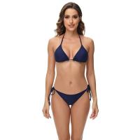 Conjunto de bikini push-pull para mujer, bikini sexy de encaje con lazo, traje de baño de dos piezas para mujer, traje de playa L 2024 - details 11