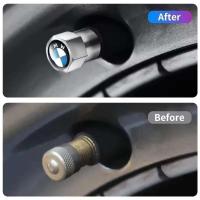 4 Uds. Tapas de Metal para neumáticos de coche, cubiertas antipolvo para neumáticos de ruedas para M Sport E39 E46 E90 E60 E36 E87 E53 F10 F20 F30 X1 X2 X3 X4 X5 X6 - details 5