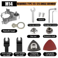 Accesorio para amoladora angular M10/M14, herramientas oscilantes de pulido, conversión de cabezales universales para carpintería, rosca M10/M14 - details 1