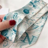 Bufanda ajustada a la moda para mujer, bolso con estampado de letras de lujo, cinta con asa, banda para el pelo, pañuelo para la cabeza para mujer, bufandas de seda de diseño para señora nueva - details 4