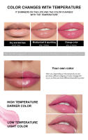 Brillo de labios nacarado que cambia en caliente, brillo de labios transparente aceitoso y fino, hidratante de larga duración, brillo de labios Handa - details 6