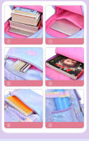 Mochila escolar primaria para niñas en rosa y morado, mochila para libros de estudiantes, mochila impermeable para la escuela, regalo para niños - details 7