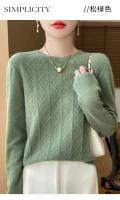 Elegante Suéter de Lana 100% Cuello Redondo, Manga Larga, Moda de Invierno para Mujeres - details 10