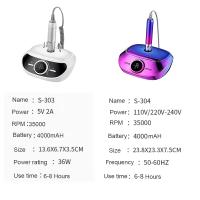 Lijadora eléctrica recargable para manicura, máquina pulidora de uñas con pantalla LED, 35000RPM - details 7