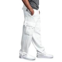 Pantalones de chándal largos con múltiples bolsillos, sueltos, de gran tamaño, con cordón, aptos para corredores deportivos y de calle - details 3