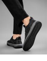 Zapatos deportivos de cuero para hombre, tendencia versátil, puntera ancha, suela gruesa antideslizante. - details 13