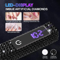 Secador de uñas portátil, lámpara de manicura de mano de secado rápido con diamantes, recargable por USB, UV LED hine - details 4