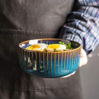 Cuencos grandes para Cereales, cuencos de ramen de Porcelana Azul de 1000 ml, ensaladeras, cuencos para SOPA (paquete de 2) - details 0
