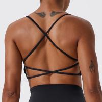 Sujetador deportivo Sexy y cómodo para mujer, Top de gimnasio, ropa de entrenamiento de yoga, ropa interior deportiva elástica para mujer, sujetador de yoga cruzado en la espalda, tops deportivos mujer gimnasio, - details 6